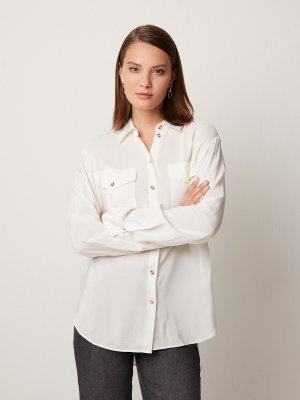 Блуза с накладными карманами ELIS