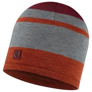 Шапка Merino Move Hat, размер one size, серый, бордовый Buff. Цвет: горчичный/черный/бордовый