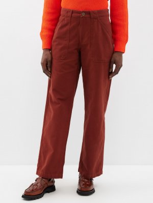 Прямые брюки sidney из хлопкового полотна , красный A.P.C.