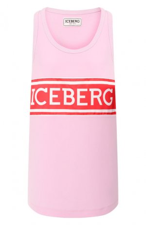 Топ с логотипом бренда Iceberg. Цвет: розовый