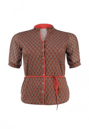 Блуза Milana Style. Цвет: коричневый