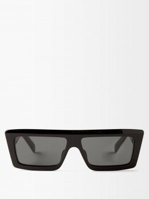 Квадратные солнцезащитные очки из ацетата с плоской верхней частью , черный Celine Eyewear