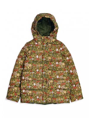 Стеганое пальто из папоротника для маленьких девочек и , цвет woodland fox Barbour