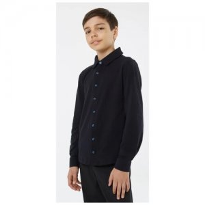 Рубашка UMKA для мальчика, цвет темно-синий, размер 146. Цвет: синий