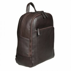 Мужской кожаный рюкзак 1812288 dark brown Gianni Conti. Цвет: коричневый