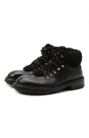 Кожаные ботинки Bernini Dolce & Gabbana. Цвет: чёрный