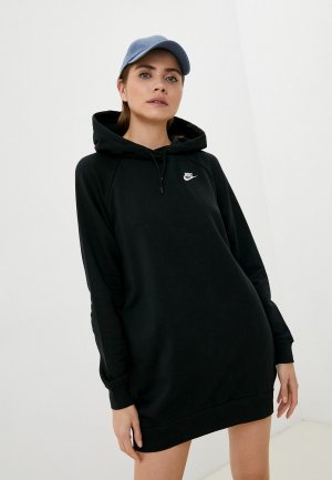 Платье Nike W NSW ESSNTL FLC DRESS. Цвет: черный