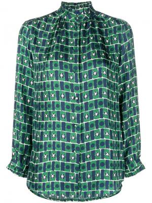Рубашка с геометрическим узором Chinti & Parker. Цвет: зеленый