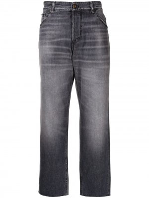 Прямые джинсы с завышенной талией Pt05. Цвет: серый