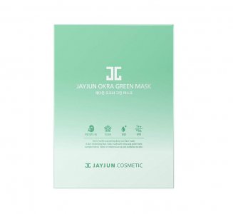 Зеленая маска Jayjun Okra, 20 мл, упаковка из 10 шт.