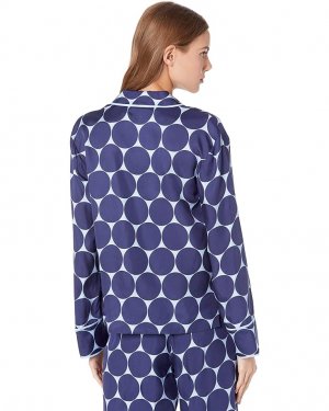 Рубашка Joy Dot Silk Twill Shirt, цвет Citrine Blue Kate Spade New York