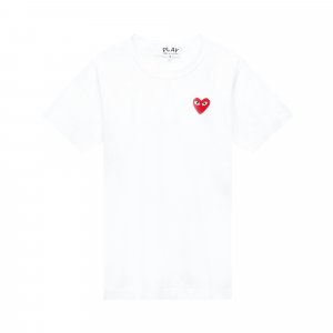 PLAY Мини-футболка с сердечками, цвет Белый Comme des Garçons