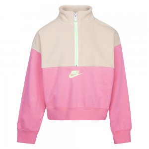 Детская толстовка Half Zip Fleece Sweatshirt Nike. Цвет: розовый