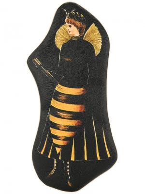 Кошелек с принтом пчелы Undercover. Цвет: чёрный