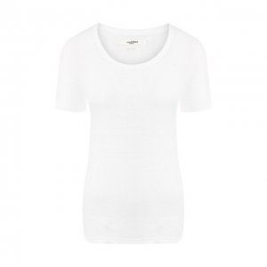 Льняная футболка Isabel Marant Etoile. Цвет: белый