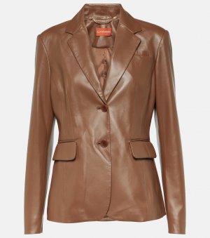 Кожаный пиджак fenice, коричневый Altuzarra