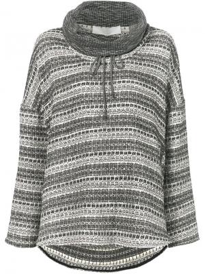 Полосатый свитер свободного кроя Thakoon Addition. Цвет: чёрный