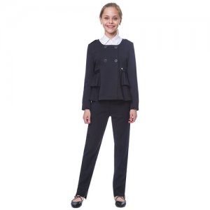 Пиджак, размер 40, 152, черный Шалуны. Цвет: серый