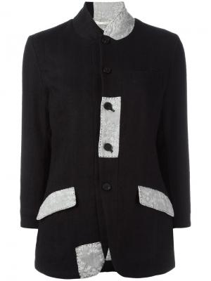Приталенный пиджак с заплатками Aleksandr Manamïs. Цвет: чёрный