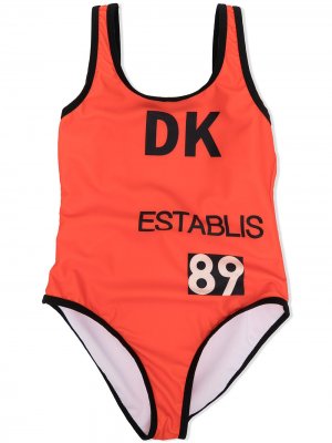 Купальник с логотипом Dkny Kids. Цвет: оранжевый