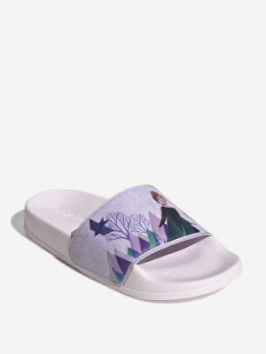 Шлепанцы для девочек Adilette Shower Frozen K, Фиолетовый, размер 30 adidas. Цвет: фиолетовый