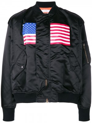 Укороченная куртка-бомбер Facetasm. Цвет: черный