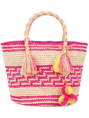 Плетеная сумка-тоут Simea Yosuzi. Цвет: нейтральные цвета