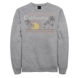 Флисовый свитер в стиле ретро с радужной пальмой для юниоров California Unbranded