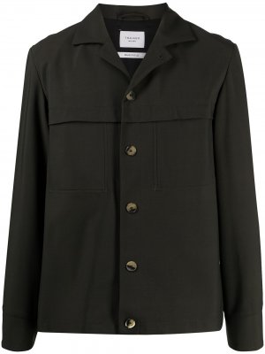 Куртка-рубашка на пуговицах Traiano Milano. Цвет: зеленый
