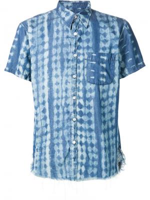 Рубашка с принтом тай-дай NSF. Цвет: синий