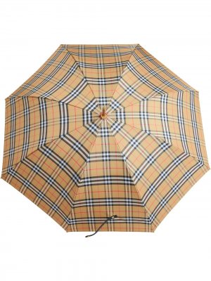 Зонт в винтажную клетку Burberry. Цвет: желтый
