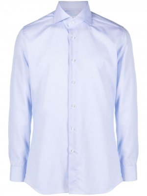 Рубашка с длинными рукавами Xacus. Цвет: синий