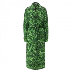 Шелковый плащ Dolce & Gabbana. Цвет: зелёный