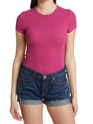 Облегающая футболка Zoe Rag & Bone, темно-розовый bone