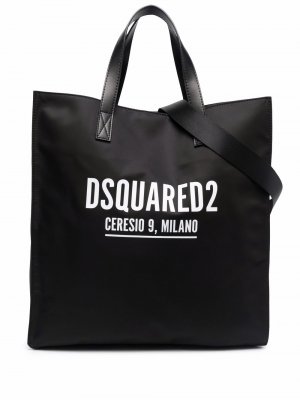Logo-print tote bag Dsquared2. Цвет: черный