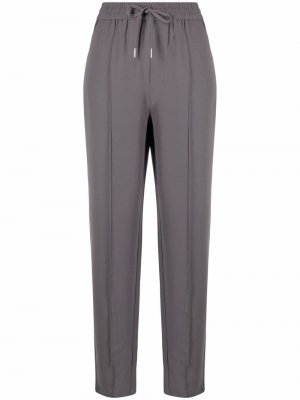 Elasticated-waist tapered trousers Closed. Цвет: серый