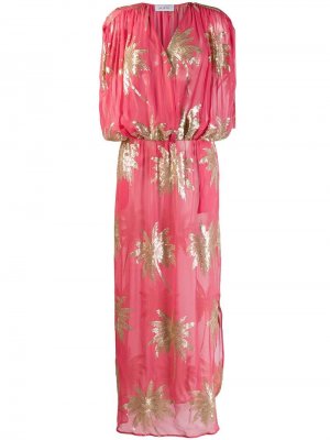 Длинное платье с пайетками Ailanto. Цвет: розовый