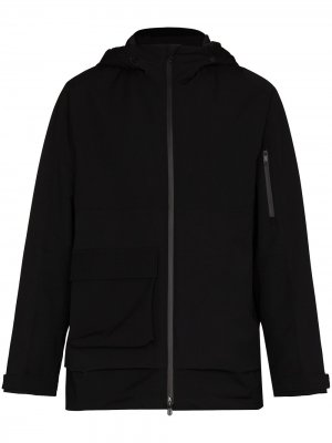 Лыжная куртка на молнии с капюшоном Ermenegildo Zegna. Цвет: черный
