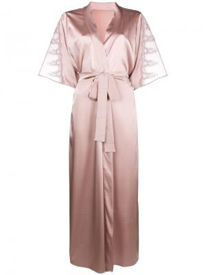 Длинный халат Antoinette Fleur Of England. Цвет: розовый