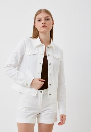 Куртка джинсовая Zlatoni. Цвет: белый