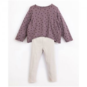 Пижама из органического хлопка для девочек PLAY UP (фиолетовый / 4Y). Цвет: фиолетовый