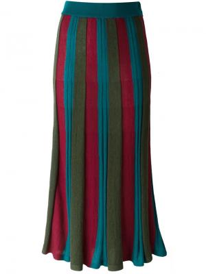 Полосатая юбка Antonio Marras. Цвет: зелёный