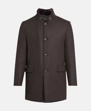 Шерстяное пальто, темно коричневый Cinque