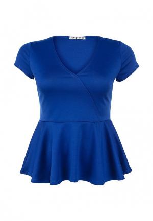 Блуза Amplebox Size Plus. Цвет: синий