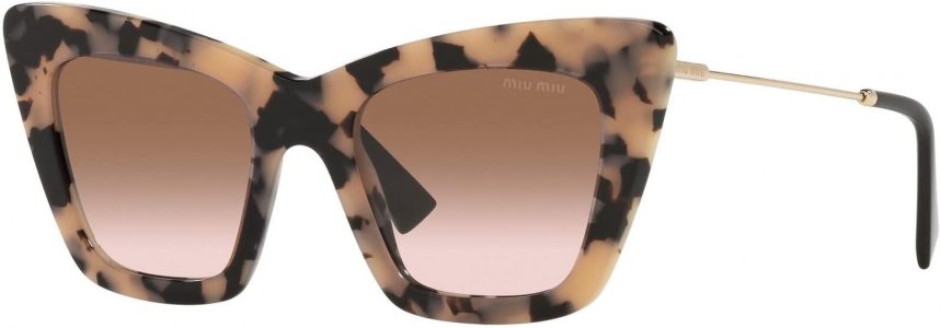 Солнцезащитные очки 0MU 01WS , цвет Havana Pink/Brown Gradient Miu