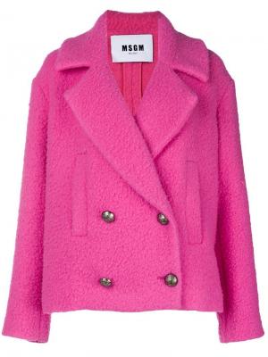 Пальто Bouclé MSGM. Цвет: розовый