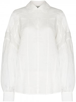 Soma balloon-sleeve semi-sheer blouse Lee Mathews. Цвет: белый