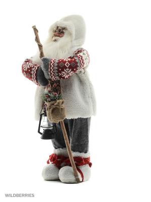 Дед Мороз с Посохом в Свитере  (MT-241187-61) MAXITOYS. Цвет: бежевый, красный, серый, белый, зеленый