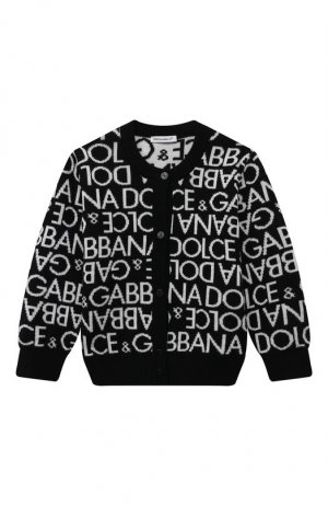 Шерстяной кардиган Dolce & Gabbana. Цвет: чёрно-белый