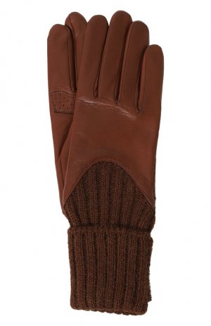 Перчатки Agnelle. Цвет: коричневый